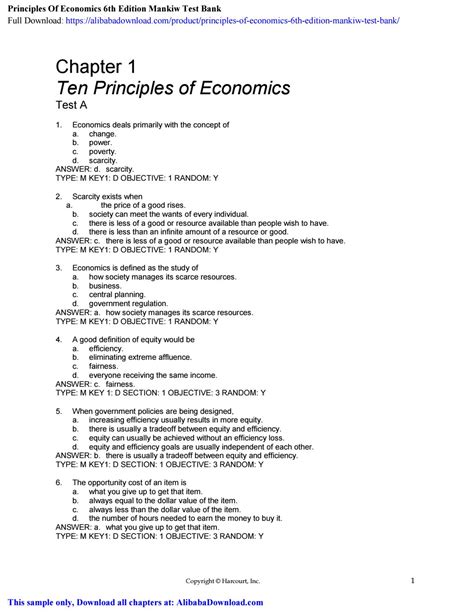 mankiw principles of economics answers Kindle Editon